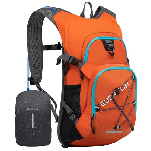 EVERFUN Hydration Backpack 18L Hiking Water Backpack with Water Bladder 2L, Women Men Hydration Pack Insulated Daypack Lightweight Hydropack with Rain Cover for Hiking, Cycling, Running, Festivals