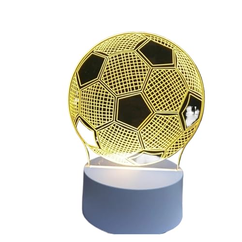 Luz nocturna de fútbol para regalo de cumpleaños infantil con luz cálida