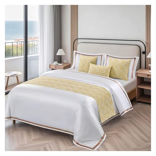 Couvre-lits d'hôtel de luxe à motif géométrique ondulé