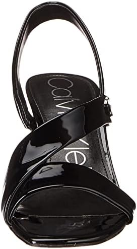 Calvin Klein Women's Honor Heeled Sandal, Black Patent, 5.5 | Image 1
