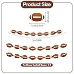 2 Pcs Football Party Decorations Football Banner Pre-Strung Football Hanging Garland Decor for Sports Themed Birthday Party Game Fans - Image 2