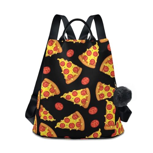 Sac à dos tranches de pizza femme original avec fermeture éclair au dos