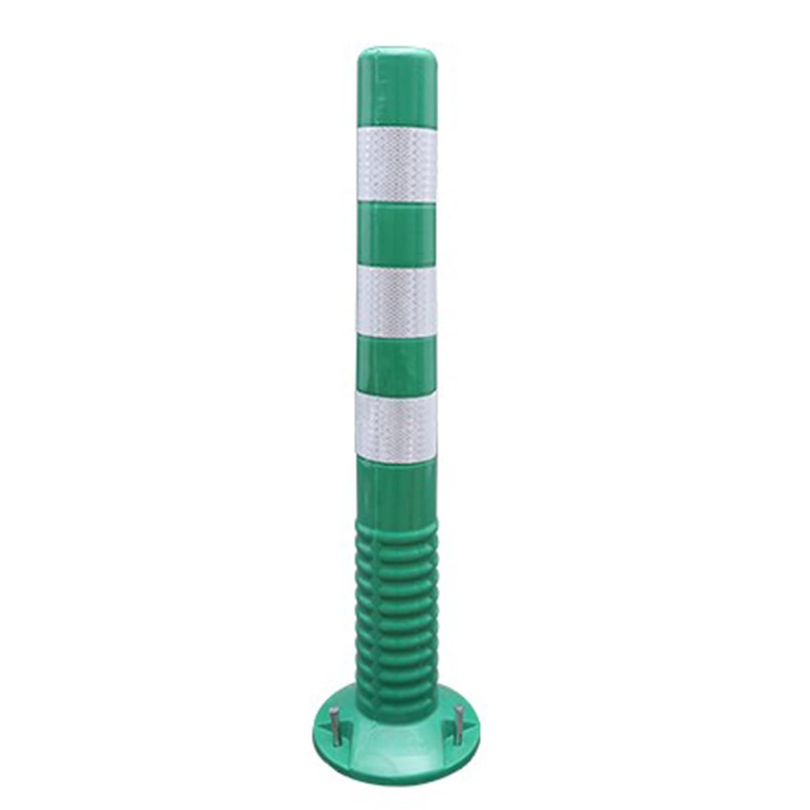 Conos De Seguridad, Postes Delimitadores De Tráfico Flexibles, Conos De Precaución, Barrera De Seguridad De Plástico para Aparcamientos Comerciales De 76 Cm De Altur,Green+White-1 Pack