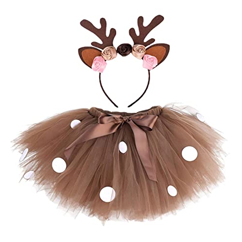 saias tutu menina | Saia bonito do tutu da festa de Natal,Vestido de festa cosplay com faixa de cabe