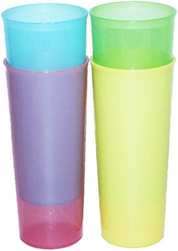Miniatura 2 de Tupperware Juego de 4 vasos de 16 onzas, azul, amarillo, rosa y verde