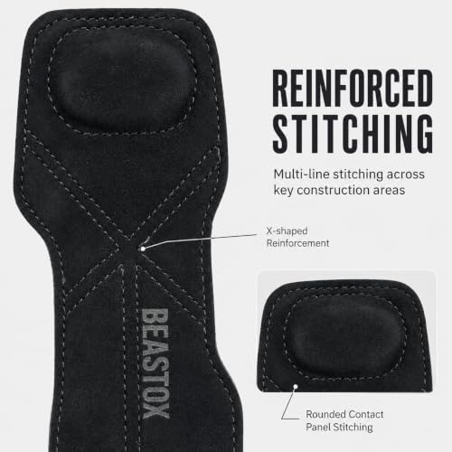 Image of Performance Lifting Straps, Premium Suede, Deadlifts, Rows, Pull-Ups, Weightlifting (Black)