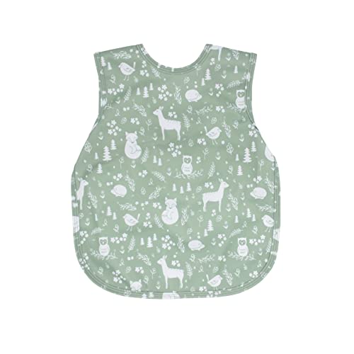 BapronBaby Forest Friends Bapron Soft Waterproof Stain Resistant Baby Bib, Machine Washable, 6m - 5 Years - (Sz Toddler/Little Kid 6m-3T), Green, Baby/Toddler (6m-3T)
