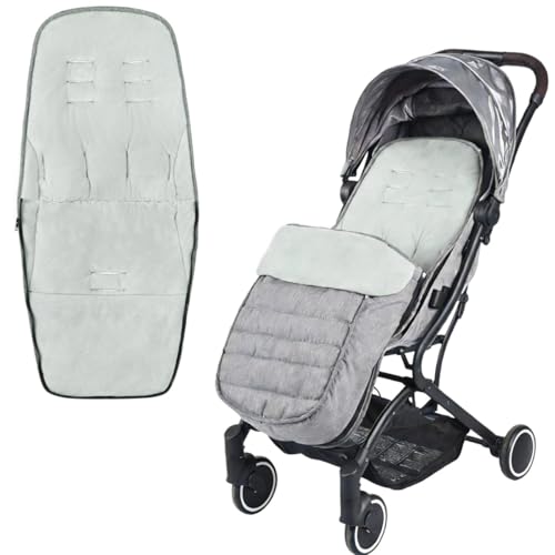 Image of 2 in 1 Baby Stroller Cushion Bunting Bag Removable Windproof Footmuff Toddler Warm Pushchair Seat Mat Cushion Outdoor Thicken Cushion Kids Warm Leg Protector Bag Stroller Liner