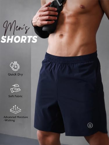 Image of CHKOKKO Shorts for Men Stylish Gym Workout Running Shorts Sports Cycling Summer Wear Dry Fit Side and Back Pockets Activewear Comfortable Training Shorts Pant for Man