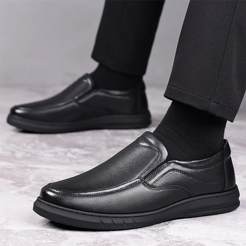 Fashion Slip-On Round Toe Lug Sole Anti-Slip Shoes Men's Oxfords Men's Dress Shoes Fashionable Casual Classic Business Wedding Tuxedo2
