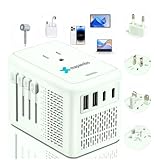 Mapambo 220V to 110V Voltage Converter US to Europe for Hair Dryer with 1 USB Port 3 USB C