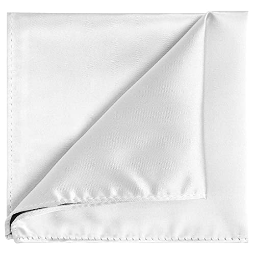 Image of KissTies 6PCS Satin Pocket Square Plain Color Handkerchief Gift Set