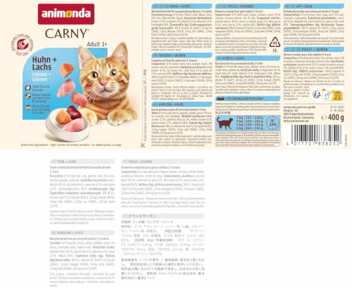 animonda Carny Adult Katzenfutter nass Huhn + Lachs (6 x 400 g)