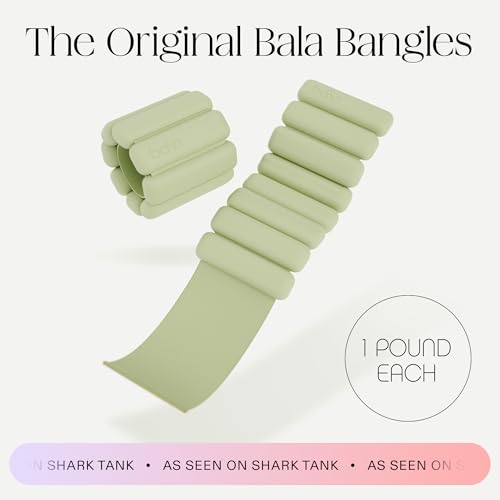 Image of Bala Bangles Wrist & Ankle Weights for Women & Men - Adjustable Weighted Bands - Soft Silicone Arm & Leg Weights for Pilates, Yoga, Walking, Barre, Home Workout & Strength Training Exercise