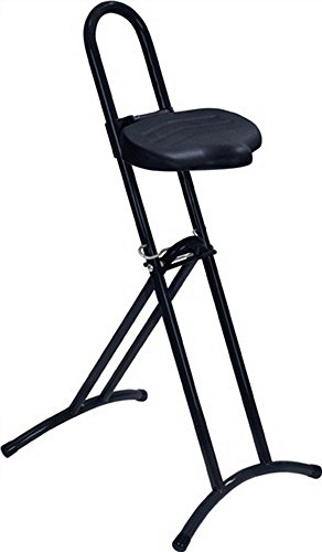 Preisvergleich Produktbild LOTZ Stehhilfe Gestell u. Sitz schwarz Raster-Höhenverstellung