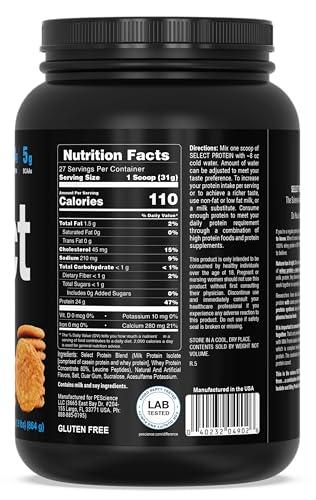 Image of PEScience Select Protein Powder, Whey and Casein Blend, Lean Protein Powder for Women and Men, Low Calorie, Low Carb, Keto Friendly, Gluten Free, Snickerdoodle - 27 Servings