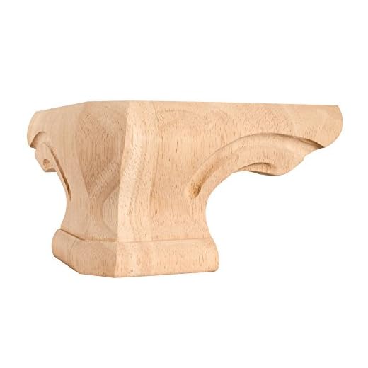 Set of Four Rounded Pedestal Foot Corners