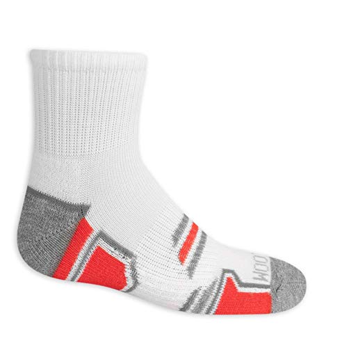 Fruit Of The Loom Boys' Everyday Active Ankle Socks (12 Pack), White, Large #TOP1