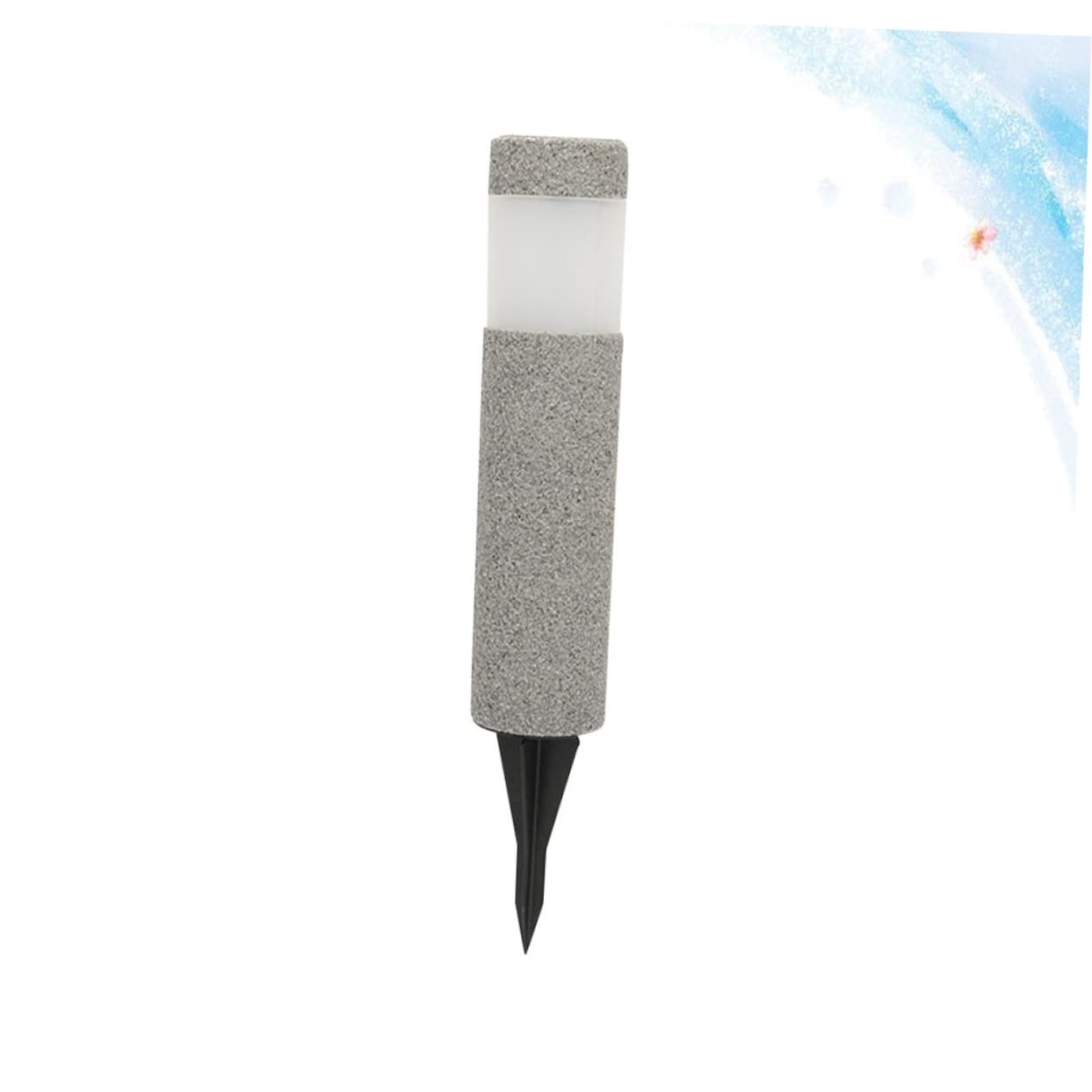 CIYODO Solar Lawn Lamp Durable Cylindrical Solar Light with Ground Plug for Outdoor Use and Design for Gardens Lawns Walkways and Courtyards Dark Grey