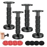 HUSOUE 4 Stück Bett Abstandshalter Wand, 93-120 mm Abstandhalter Verstellbar Kopfteil Stopper Abstandhalter Wand Bettrahmen Anti-Shake Werkzeug für Betten Sofas Schränke