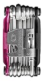 CRANKBROTHERs Crank Brothers Multi Tool Includes 19 Tools, Black/Pink