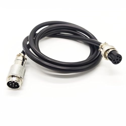 Miniatura 2 de Cable Gx16 De 7 Pines Macho A Hembra De Aviación, Gx16 De 7 Pines Hembra A Macho Cable Eléctrico De Panel De Montaje De Metal Circular De Aviación Cable Para Buques 22awg 1 Metro