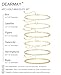 DEARMAY 14K Gold Plated Bracelets for Women Jewelry Sets Stack Trendy Dainty Stackable Paperclip Rope Snake Box Figaro Chain Bracelets Pack Costume Fashion Gifts