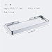 VSULZVNU Glass Shelf Bathroom Glass Shelf, Wall-Mounted Tempered Partition Shelf for Bathroom Storage Tool 2 Colors (Color : Black, Size : 15cm) (Black 15cm), 35cm, Silver