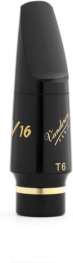 Vandoren SM822E T6 V16 Ebonite Tenor Saxophone Mouthpiece, black & SR4225 Tenor Sax ZZ Reeds Strength 2.5; Box of 5