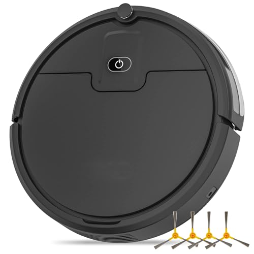Robot Vacuum Cleaner,2900Pa Powerful Suction Robot Vacuums with Self-Charging,150Mins,Tangle-Free Robotic Vacuums Cleaner, Low Noise, Ideal for Hard Floor, Low-Pile Carpets & Pet Hair (Black)