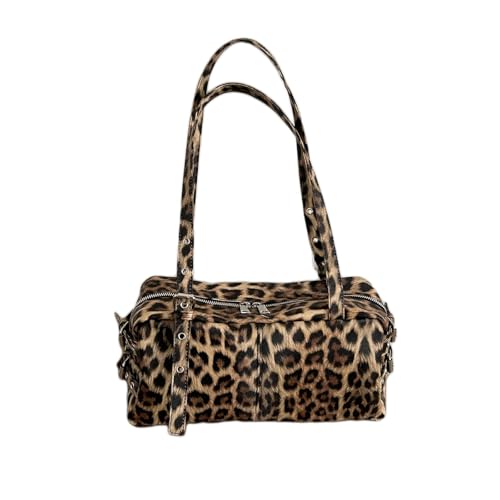 Leopard Purse Cheetah Print Y2K Top Handle Shoulder Bag Adjustable