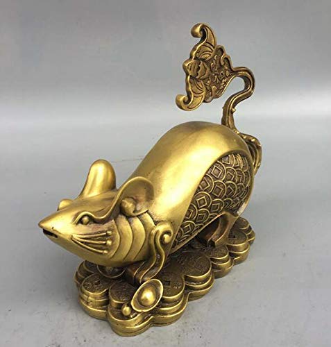Statue artisanale de rat en laiton rompre la monotonie déco