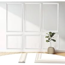 30 Pcs Peel and Stick Wall Molding Kit, Assemble Wall Molding Panels Peel and Stick Molding Trim for Walls Moulding Premade Wainscoting Panels Pre Cut Wall Molding Trim for Home Decor