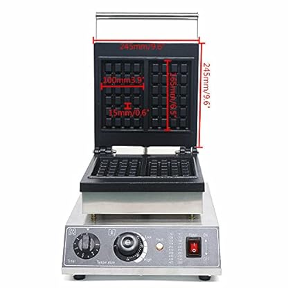 1500W Waffeleisen belgisches Waffeleisen Waffelmaschine Doppel Gitter Kommerzielle Muffin-make Schwarz – Bild 5