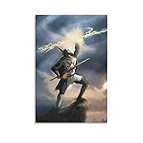 Anime Game Dark Posters Souls Solaire Canvas Wall Art Decorative Poster Modern Family Bedroom Decor Posters Hanging Picture Print 12x18inch(30x45cm)