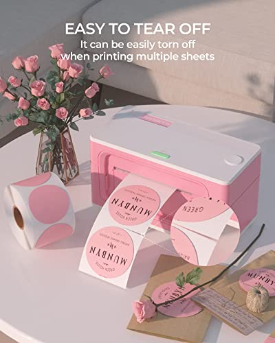 Munbyn 4"X6" Direct Thermal Shipping Label Compatible With Dymo Labelwriter 4Xl 1744907,1755120,Munbyn 2 Inch Pink Circle Thermal Sticker Labels #TOP3