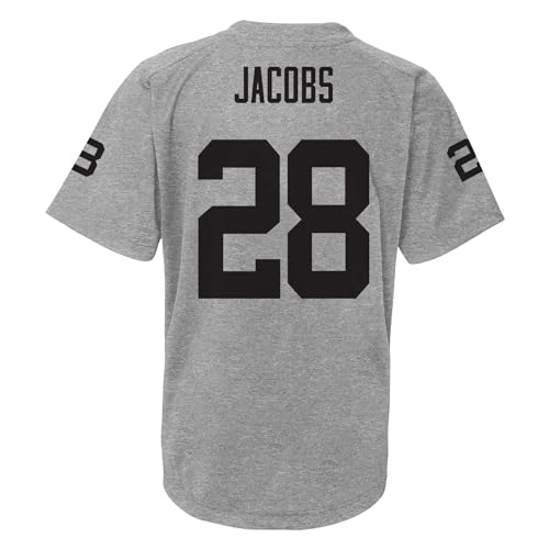 Outerstuff Josh Jacobs Las Vegas Raiders Nfl Kids Youth 8-20 Grey Alternate Performance Player Jersey  thumb #2