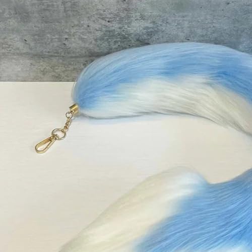 Porte-clés queue de renard, bijou de sac en peluche soyeuse - 3