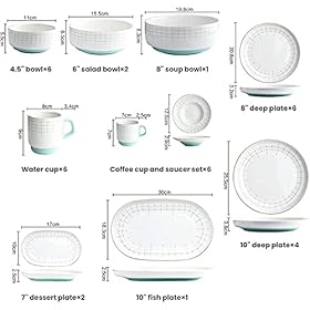 Upgrade Your Dining Experience: Buy the KOMFGT 40-Piece Light Luxury Porcelain Dinnerware Set – KOMFGT