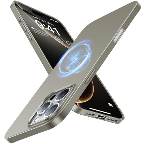 TORRAS Magnetic Slim-Fit for iPhone 16 Pro Max Case 6.9 inch, Ultra-Thin 16 ProMax Phone Case Compatible with MagSafe, Light Anti-Scratch Matte Hard P