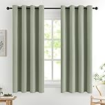 MIULEE Sage Green Blackout Curtains for Living Room 2 Panel Set, Premium Eyelet Curtains for Bedroom, Thermal Insulated Window Curtain Drapes, Black Out Curtain 54 Drop, Each Panel 46 x 54 Inches