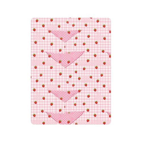 Parure de lit bébé coton fraise pour de tendres nuits étoilées