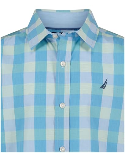 Image of Nautica Boys Short Sleeve Woven Button-Down Shirt. Light Weight & Breathable