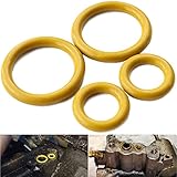 Yellow O-Ring Gaskets Kit Suitable for 1994-2003 Ford 7.3L Powerstroke Diesel Turbo Pedestal and Compatible for E-350 E-450 Econoline Vans F750F-250Super Duty