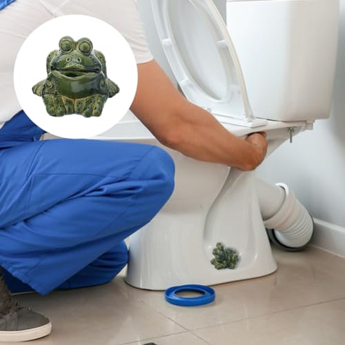 Hobbspring 2 Stück Toilettenbolzenabdeckung In Froschform Toilettenbolzenkappe Dekoratives Kunstharz Süße Froschbolzenabdeckung Dunkelolivgrün Badezimmerdekor Für Toilettenersatzteile