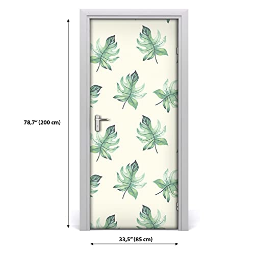 Papier peint de porte pour rénover une porte abîmée sans peindre