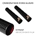 PRO CAKEN Carbon Fiber Motorcycle Front Shock Fork Guard Cover Wrap Shock Absorber Guard Gaiters Gators Boots Adjustable 2Pcs Universal for Dirt Bike-260MM