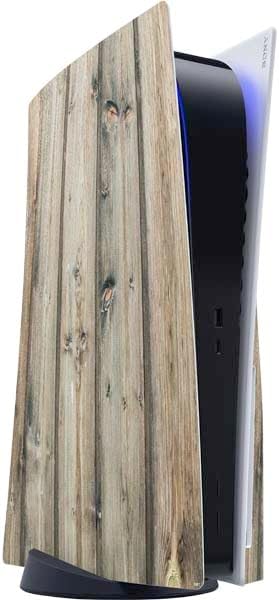 Skinit Decal Gaming Skin Compatible with PS5 Console - Wooden Stripes Design