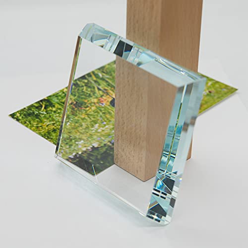 Banco di mostra smussato quadrato di vetro