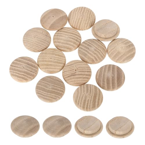 uxcell 20Pcs Wood Button Plugs, 20mm / 0.79